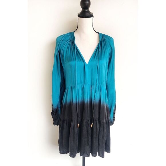 Karina Grimaldi Blue Black Ombre Dress Size Medium - Picture 1 of 11